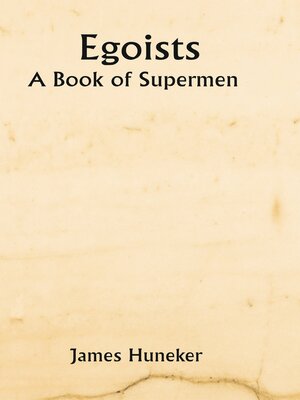 cover image of Egoists